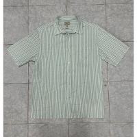 ราคา เสื้อเชิ้ต L.L.Bean ลายทางสีเขียว ผ้า Cotton 100% อก 44" (มือสอง) (53455430705)