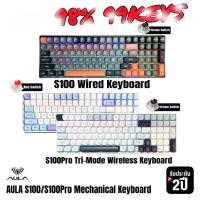 ราคา AULA S100/S100Pro 99Keys Tri-mode Mechanical Red/Brown Switch Keyboard | รับประกัน 2ปี ส่งฟรี (43701698637)