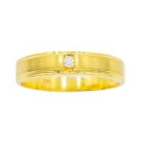 ราคา แหวนเม็ดเดี่ยว ใส่ได้ทั้ง ชาย หญิง แหวนเพชร แหวนทองเพชรแท้ ทองแท้ 37.5% (9K) ME631 (22443617517)