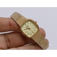 ราคา นาฬิกา Vintage มือสองญี่ปุ่น Seiko Gold Plated 7321 5110 Yellow Dial ผู้หญิง ทรงสี่เหลี่ยมหมน ระบบ Quartz ขนาด22mm (27201541936)