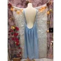 ราคา (D242)เดรสเว้าหลังเกาหลี - ทรงหลวม - เดรสแขนยาว - แบรนด์ by. yul - Size M (56506569164)