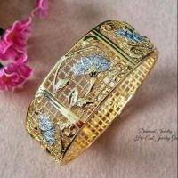 ราคา กำไลทองสุโขทัย ทองฉลุ งานหุ้มทอง 5 ไมครอน (2314073592)