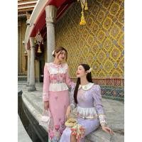 ราคา งานป้าย BT Studio - เดรสชุดไทยจิตรลดา สี Pink size xs (New in pack) (27281074402)