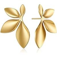 ราคา SmileBelle Gold Statement Leaf ต่างหู, 14k Gold Plated Drop Stud ต่างหูสําหรับผู้หญิง,เครื่องประดับทองแฟชั่น Hypoallergenic สําหรับงานแต่งงาน,ปาร์ตี้ (45262126877)