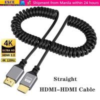 ราคา EXCE Micro Mini HDMI TO HDMI Spiral Cable, 4K 60HZ 0.5-2.4M สายสปริงที่รองรับ HDMI, สายต่อแบบยืดหยุ่นปลั๊กชายกับชาย (52609731435)