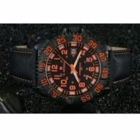 ราคา NAVIFORCE นาฬิกาข้อมือผู้ชาย สายหนัง สีดำ/ส้ม รุ่น NF9041M (139009825)