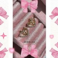 ราคา [Sweet Collection] Princess Valentine-Earring ต่างหูสีทองเจ้าหญิง (52004976792)