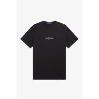 ราคา Fred Perry Embroidered T-Shirt in Black (26668549008)