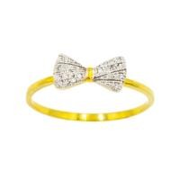 ราคา Happy jewelry แหวนโบว์ แหวนเพชรแท้ ทองแท้ 37.5% ME649 (6675424066)