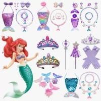 ราคา สวยงาม เครื่องประดับเครื่องแต่งกายนางเงือกโทนสีม่วง/ชมพู/ฟ้าสําหรับเด็กผู้หญิง (40919198122)