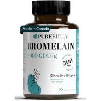 ราคา แคปซูล Bromelain 3000 GDU/g 500 mg จำนวน 90 แคปซูล สำหรับระบบย่อยอาหาร สารสกัดจากเอนไซม์สับปะรดธรรมชาติ (55857745311)