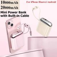 ราคา 20000mAh Mini Power Bank 66W ชาร์จเร็วสุดในตัวสายขนาดกะทัดรัดและพกพาสําหรับ iPhone 16 Huawei Android Samsung Xiaomi (49162402312)