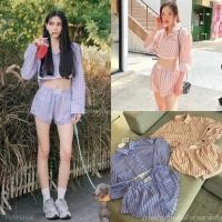 ราคา Casa striped set ชุดเซ็ทลายทางสีฟ้า จากร้าน Everyday.xboutique (23166158424)