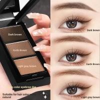 ราคา แป้งเขียนคิ้วสามสีดินสอเขียนคิ้วกันน้ําเหงื่อหลักฐานคอนทัวร์ซีดจางธรรมชาติยาวนาน (43680572610)