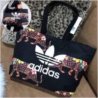 ราคา Adidas Originals Oncada B Trefoil Logo Animal Print Carry Shopper Tote Bag Y2018 (1670648322)