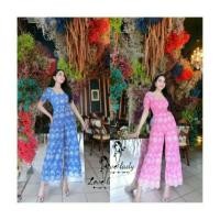 ราคา (4)ชุดจั๊มขายาวแขนสั้นแต่งลายฉลุง+เข็มขัดรัดเอว (6245120928)