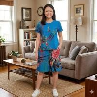 ราคา UNGU สีม่วง KENCANA BATIK DRESS KUB MAXI 75 LD 118 ดอกไม้สวยใหม่ (49859146296)