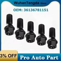 ราคา WU 5ชิ้น 36136781151 ล้อ Lug Bolts Nut สีดําล้อเหล็กสําหรับ BMW X1 X2 X3 X4 X5 X6 E70 E71 F20 F25 320i M8 36136890324 (56912267415)