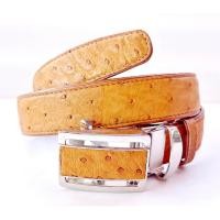 ราคา Huncroc เข็มขัดหนังนกกระจอกเทศแท้ สีน้ำตาลแทน (16625980488)