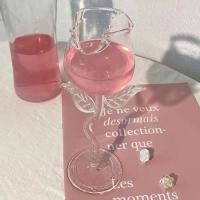 ราคา Rose-Shaped Red Wine Glasses Rose Shape Wine Glass With Colored Rose Leaves 150/400ml Rose Shaped Red Wine Goblet Cockta (29807945046)