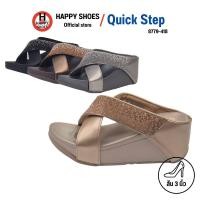 ราคา [ควิกสเต็บแท้100%ไซส์ 36-40ส้น 3 นิ้ว] Quick Step รุ่น 8779-418 รองเท้าทรงฟริบฟรอบ พื้นนุ่มเพื่อสุขภาพเท้า (52053035777)