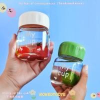 ราคา โนเนดีโยดี ขวดน้ําแก้ว,แก้วกาแฟนมถั่วเหลืองแบบพกพาป้องกันการรั่ว,ถ้วยอาหารเช้าแก้วบอโรซิลิเกตขนาดเล็กน่ารัก (57462304489)