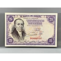 ราคา ธนบัตรรุ่นเก่าของประเทศสเปน ชนิด25Pesetas ปี1946 UNC (20077532259)