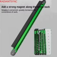 ราคา RADIANTSYNC ที่วางราวแบบหนีบซ็อกเก็ต สีเขียว 360° หมุนแผ่นเสียบแขนชั้นเก็บ,แม่เหล็ก1/4 3/8 1/2นิ้วหนักชั้นวางซ็อกเก็ตถอดซ่อมการจัดเก็บเครื่องมือ (49056962964)