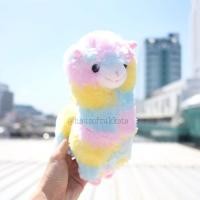 ราคา ตุ๊กตา Alpaca อัลปาก้า ท่าลืมตา สีรุ้ง 9นิ้ว ตุ๊กตาอัลปาก้า (8863816175)