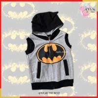 ราคา {1-6y}Baju Budak Lelaki เสื้อกันหนาวแขนกุดมีฮู้ด Boy Kids เสื้อกล้าม เสื้อกันหนาว Fishskin Qnk Batman (41352495205)
