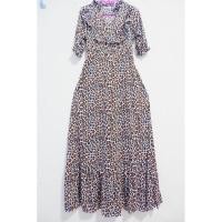 ราคา เดรสยาวระบายลายเสือสีน้ำตาล งานใหม่ป้ายKANNIKA (6956754636)
