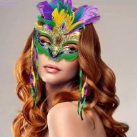 ราคา QHENTIN หน้ากากขนนกยูง, อุปกรณ์ปาร์ตี้ Hollow Out Carnival Mask, เจ้าหญิงแต่งหน้าพลาสติก Venice Masquerade หน้ากากแสดง (50811408282)