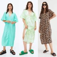 ราคา HM V NECK KAFTAN DRESS (HM03) (40855821603)