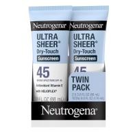 ราคา Neutrogena Ultra Sheer Dry-Touch Sunscreen For Face & Body, SPF 45 Broad Spectrum UVA/UVB Protection, Lightweight Water Resistance & Non-Greasy, Travel Size Sunscreen, 3 fl. oz 2 pa (42630403383)