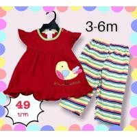 ราคา ชุดเซ็ท เสื้อผ้าเด็กผู้หญิง ไซส์ 3-6 เดือน (15867708188)