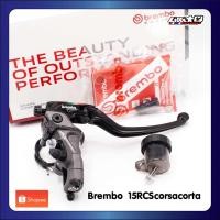 ราคา Brembo 15Corsa Corta ก้านยาว + กระปุกสีชาหรือขาว + สวิตซ์ไฟเบรค(made in italy) เเท้ 100% (21704930365)