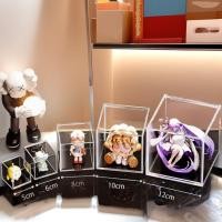 ราคา กล่องโชว์ตกแต่งห้องพลาสติกสัตว์เลี้ยงทรงสี่เหลี่ยมพร้อมฝาปิด 5 ขนาด gdgs (46760679422)