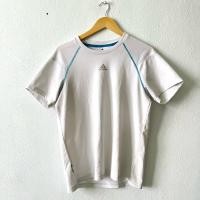 ราคา เสื้อกีฬามือสอง ADIDAS สีขาว/ฟ้า แท้ (40015248504)
