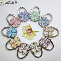 ราคา BUTTTERFLY ที่แขวนกระเป๋า, Four Leaf Clover Flowers Handbag Hook, ทนทาน Pretty Creative Portable Bag Hanger for Table (45958494794)