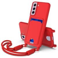 ราคา พร้อมส่ง กระเป๋าการ์ดแบบบูรณาการเคสโทรศัพท์ซิลิโคนเหลวสีทึบ Gen2 พร้อมเชือกเส้นเล็กสั้นสําหรับ Samsung Galaxy S26+ 5G/Samsung Galaxy S26 Ultra 5G/Samsung Galaxy S26 5G/Samsu (52859470759)