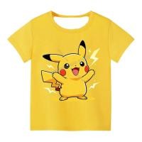 ราคา [มีสินค้า] เสื้อยืดโปเกมอนสำหรับเด็ก คอกลม ลายปิกาจู แขนสั้น น่ารัก สไตล์อนิเมะ เสื้อการ์ตูนสำหรับฤดูร้อน เสื้อคู่สำหรับ (52561173884)