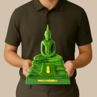 ราคา หลวงพ่อโสธร พระพุทธรูป สีเขียวหยก เนื้อเรซิ่น หน้าตัก 5 นิ้ว (กว้าง 7 นิ้ว สูง 10 นิ้ว) lekshop09 พร้อมส่ง (29887506418)