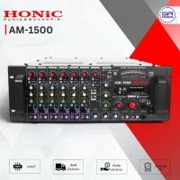 ราคา HONIC AM-1500 เพาเวอร์มิกเซอร์ 1500W หอกระจายข่าว กระจายเสียง ลำโพงชุมชน มี บลูทูธ MP3 USB Power Mixer AM1500 (40676153146)