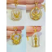 ราคา จี้พญาครุฑล้อมเพชร กรอบลงยา เสริมชีวิตให้รุ่งเรือง จี้พญาครุฑ จี้ครุฑ (25305430873)