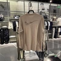 ราคา Wenwen ของแท้ Nike Nike สไตล์ใหม่ชายหญิงป้ายปักรอบคอเสื้อยืดแขนยาวเสื้อ Bottoming HQ8166-234 (54262369927)