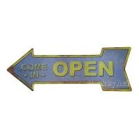 ราคา ป้ายสังกะสีวินเทจ Come in OPEN (ปั๊มนูน) (1029807215)