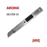 ราคา มีดคัตเตอร์ อโรม่า ซิลเวอร์-51 AROMA SILVER-51 (2118194621)
