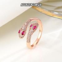 ราคา BIGBIEGOP2B แหวนรูปงูวินเทจ,ทองแดงรูปงูแหวนเพทาย,ที่มีสีสันรูปงูชุดแหวนเพทายผู้หญิง (42181714218)