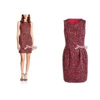ราคา Esprit Leo Peplum Animal Print Sleeveless Dress (2396084002)
