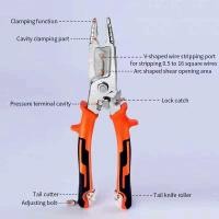 ราคา 10 in 1 hand tool Multifunct Wire Stripper Heavy Duty Universal Pliers Wire Stripper Cable Cutter Terminal Crimping Hand (27419809350)